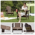 thumbnail image 2 of Tappio HDPE Adirondack Chair Set of 2, Patio Seat All Weather Outdoor Patio Chair with Cup Holder for Lawn Yard Fire Pit, Brown, 2 of 8