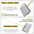 thumbnail image 4 of Large Metal Chicken Poop Scooper - 3-in-1 Detachable Tool (12 to 42 inches),Wooden Handle, Stainless Steel Chicken Coop Cleaning Tool,Heavy-Duty Poop Shovel for Chicken Coop Accessories, 4 of 10