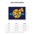 thumbnail image 3 of KLL PLANETA EN FORMA DE PIZZA Print Fleece Throw Blanket, Horizontal Fleece Bedding Cute Soft Blankets Comfy Fleece Flannel Plush Home Decor for Couch & Bed -60"x50", 3 of 9