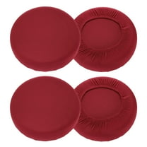 Uxcell 4 Pack Stool Covers Round, 16-20 Inch Bar Stool Covers Washable Dustproof Slipcover Seat Cushion with Elastic for Bar Kitchen Living Room Decor, Wine Red