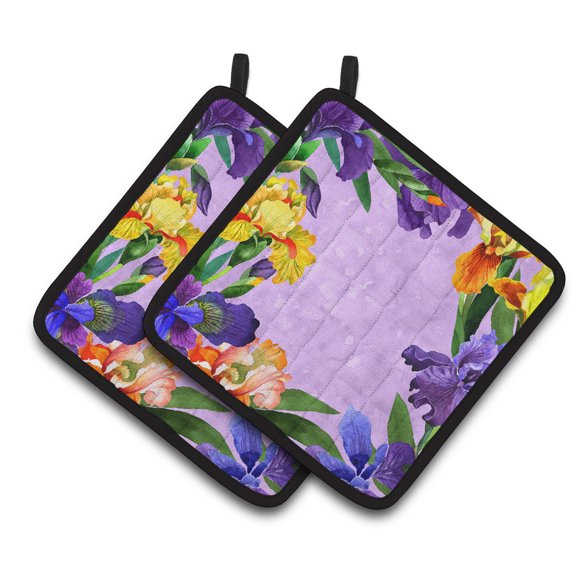 Irises Pair of Pot Holders