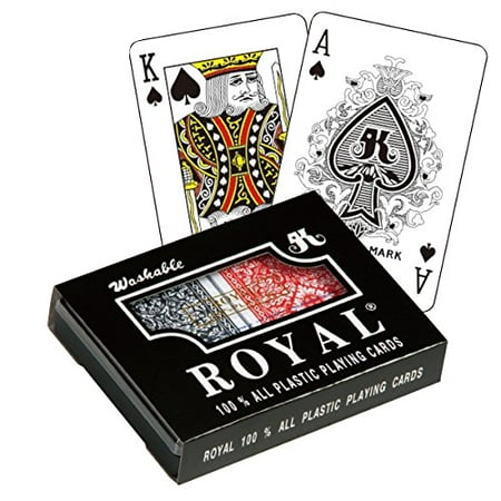 Royal Large Numbered Plastic Bridge Size Cards - Double