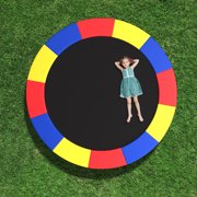 Gymax 12FT Trampoline Spring Cover w/Split Design Waterproof Surface EPE Foam Padding Multicolor