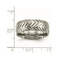 thumbnail image 6 of Chisel Titanium Polished Diamond Cut 8mm Band, 6 of 7