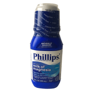 Phillips' Milk Of Magnesia Saline Laxative For Cramp Free Relief, Sugar Free, 12 oz, 4 Pack