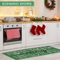 thumbnail image 5 of Christmas Kitchen Mat , Merry Christmas Green Kitchen Rugs Set of 2, Holiday Low-Profile Washable Non-Slip Floor Mats for Winter Christmas Kitchen Decor - 17x29 and 17x47 Inch, 5 of 5
