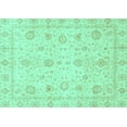 thumbnail image 1 of Ahgly Company Indoor Rectangle Oriental Turquoise Blue Traditional Area Rugs, 4' x 6', 1 of 4