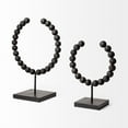 thumbnail image 4 of Mercana Tulane I Small Black Beaded Broken Sphere Decorative Object 68682, 4 of 6