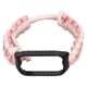 thumbnail image 1 of Funda protectora para correa de reloj Paracord 2 en 1 compatible con Redmi Band 2 Smartwatch rosa y blanco, 1 of 14
