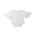 thumbnail image 1 of Infant One-Piece Solid Bodysuit Ruffle Sleeveless Backless Swimsuit Flutter Sunsuit Bathing Suit Outfit Summer, 1 of 6