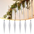 thumbnail image 2 of LGHDIWN 6 Pcs Christmas Finial Ornaments Shatterproof Plastic Finial Ball Drop Ornaments, Christmas Tree Hanging Decorations for Holiday, Vintage Drop Finial Pendant, 2 of 7