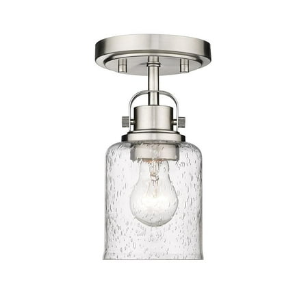 

1 Light Flush Mount In Transitional Style-9.5 Inches Tall And 5.25 Inches Wide-Brushed Nickel Finish Z-Lite 340F1-Bn