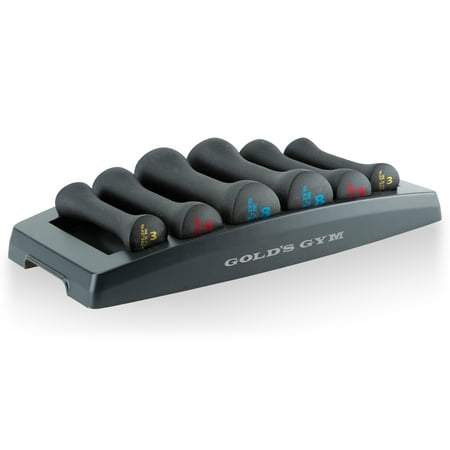 Gold's Gym Dumbbell Power Set, 3-8 lb. Pairs with Storage
