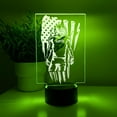 thumbnail image 6 of Custom Personalized Free Engraved LED 16 Colors Wood Stand Night Light Up Lamp Boys Table Desk Sports USA Flag Football Player Design Room Décor Gift, 6 of 8