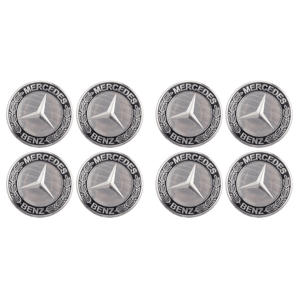 4 Tapacubos 2.953 In para Emblema AMG Corona Laurel Color
