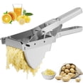 thumbnail image 1 of KEINXS Potato Ricer Stainless Steel Potato Masher Handheld Potatoes Ricer Kitchen Tool Large Detachable Potato Ricer Fruit Press Baby Food Masher for Smooth and Fluffy Mashed Potatoes, 1 of 6