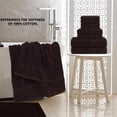 thumbnail image 6 of Gold Textiles Luxury 10 Piece Towel Set (Bath Mat 27x54, Hand Towel 16x30, Washcloth 13x13, Bath Mat 22x34) Ultra Plush Absorbent Cotton Towels For Bathroom (Chocolate Brown, 10 Piece Towel Set), 6 of 7