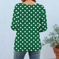 thumbnail image 6 of Weikingp Tunic Tee Shirts For Women Tops For Women Trendy Polyester Shirts For Women 3/4 Length Sleeve Womens Tops 3 Quarter Sleeve Tops For Women Green 2XL, 6 of 6