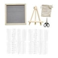 thumbnail image 2 of Tablero de letras de fieltro Tablero de mensajes intercambiable Tablón de anuncios rústico decorativo con Gris, 2 of 9