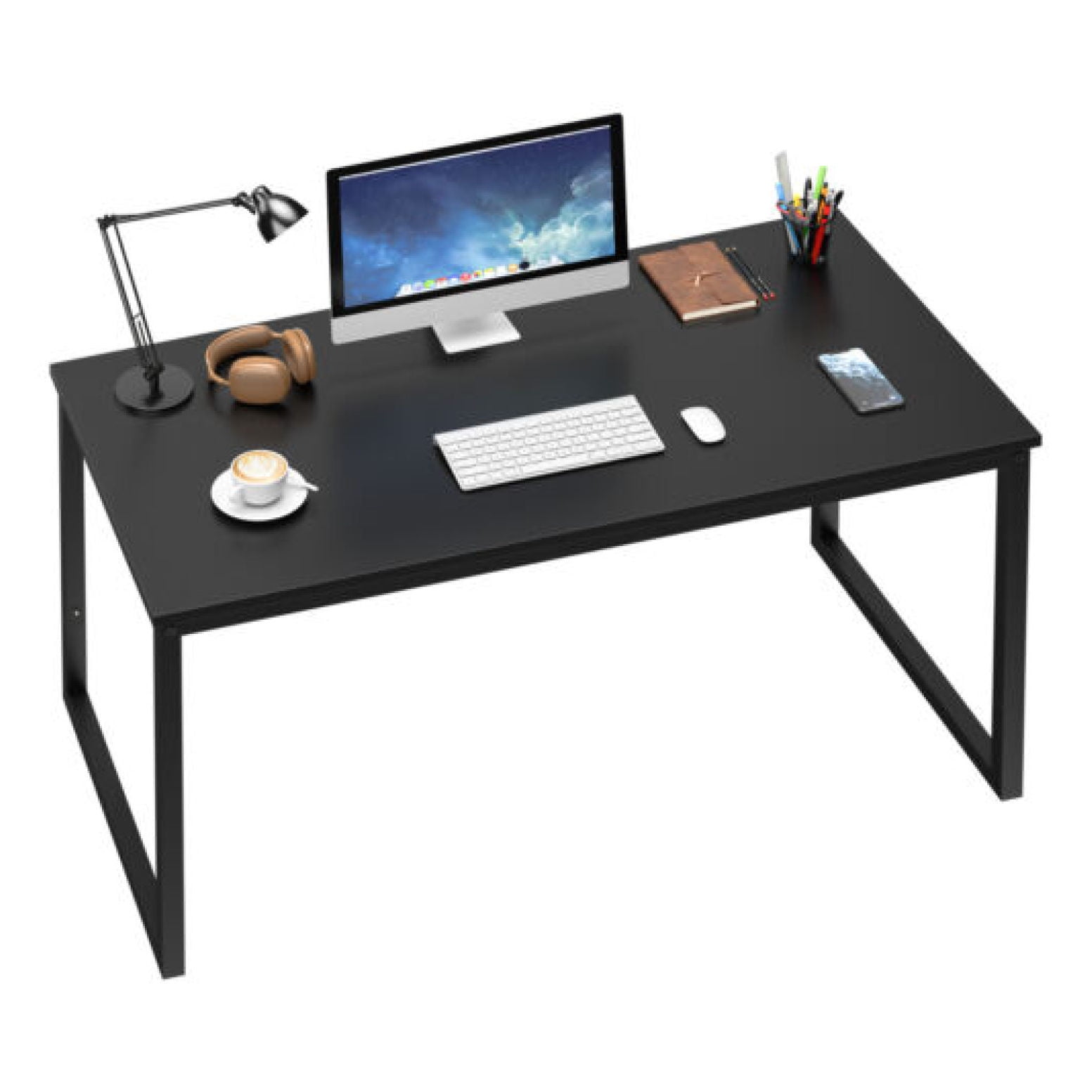 Baxton Studio Idabel Dark Brown Wood Modern Desk with Glass Top Walmart