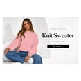 thumbnail image 5 of BTFBM Sweaters for Women Fall Crew Neck Lantern Long Sleeve Oversized Sweater Casual Knit Winter Pullover Tops, 5 of 10