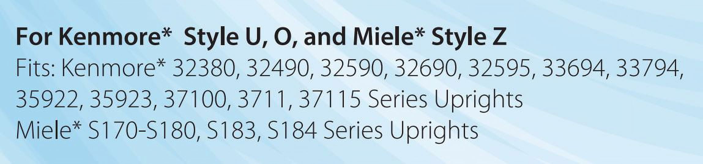 Great Value Kenmore U/O/5068 & Miele Style Z Premium Vacuum Bag, 3-Pack, 2377