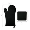 thumbnail image 7 of Unique Bargains Oven Mitts Pot Holders Heat Resistant Oven Gloves Black 13x7.5inch, 7 of 7