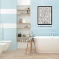 thumbnail image 5 of HFDF Retro Funny Bathroom Wall Art Bathroom Rules Sign Wall Decor Poster Mimalist Black and White Canvas Prts Pictures for Dorm Bedroom Restroom 12x18inch Framed, 5 of 6