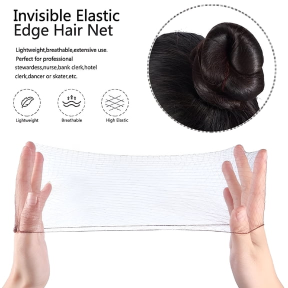 TUWAFE 20pcs Invisible Hair Net Brown Hair Net Mesh Hairnet for Women
