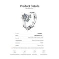 thumbnail image 5 of S925 sterling silver moissanite pair ring 1.0 CT Moissanite Engagement Ring Promise Bridal Ring, 5 of 13