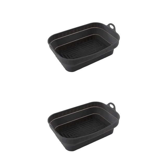 Cesta de silicona Inteprter para freidora de aire Plegable 2piezas Gris