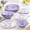 Lavender, variant on Ware 12 Piece Sunflower Dinnerware Sets Outdoor Dishes Set Plates And Service For 4 Yellow