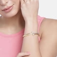 thumbnail image 3 of Estele Jewellery Pulsera Para Mujer Chapada En Oro Y Rodio Pulsera Doble Clásica Con Cristales Blancos Para Niñas Y Mujeres-101733 Br, 3 of 5