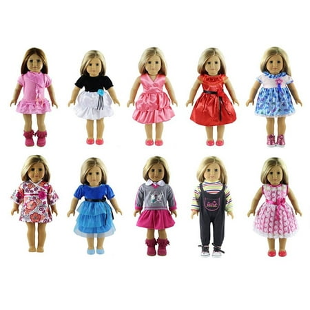 Bride Doll Clothes (18 inches Doll Clothes 10 Different Unique Styles Well Fit for American Girls Doll, Doll and Me, My Life Doll, and My Generation Doll by Party)