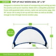 thumbnail image 3 of Champion Sports Extreme Pop-Up Soccer Goal with Carrying Bag, Portable Training Soccer Net with Anchoring Pegs, 1 Pair of Half Moon Mini Soccer Goals for Soccer Training - 30" x 18" x 18", 3 of 7