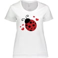 thumbnail image 3 of Inktastic Lady Bug and Hearts Women's Plus Size T-Shirt, 3 of 5