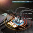 thumbnail image 3 of Bluetooth Adapter For Car, Wireless Fm Radio Transmitter, Handsfree Calling & Audio Receiver, Mp3 Music Player, Qc3.0 & Type-pd Usb Car Charger,7 Col, 3 of 4