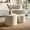 Beige+White, variant on Leumius Set of 2 Nesting Coffee Tables, Round Modern Circle Wooden Accent Side End Tables for Small Space Living Room Bedroom Gray