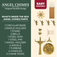 thumbnail image 3 of Carrusel navideño con forma de campanillas de ángel con 4 velas, latón dorado, 3 of 6