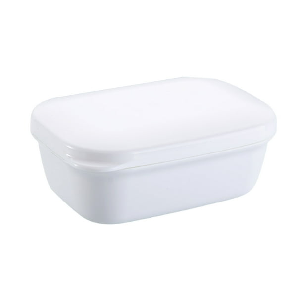 Binpure Portable Soap Dish with Lid Leakproof Square Soap Container