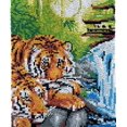 thumbnail image 1 of Rug Making Latch Hooking Kit | Tiger Waterfalls, 1 of 9