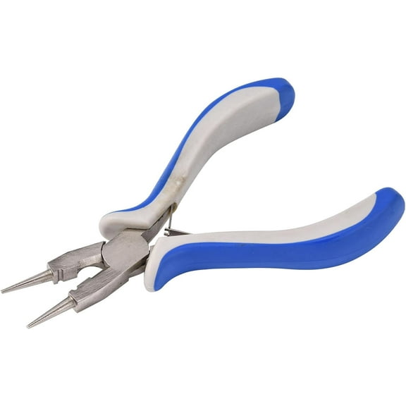 1Pc Round Nose Pliers 5 Inch Jewelry Pliers Blue Jewelry Making Tools Mini Carbon Steel Pliers Wire Looping Plier for Beading Jewelry Making