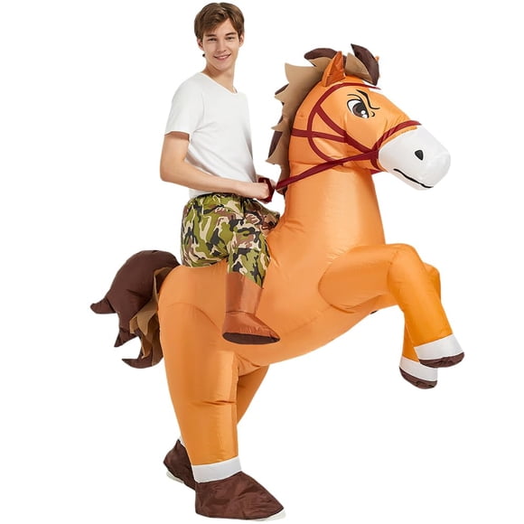Disfraz inflable de caballo KOOY Ride On Cowboy para adulto