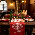 thumbnail image 4 of ZZkhGO Festive Christmas Table Runner, Vintage Striped Linen Tablecloth Art, Decor for Dining Room Party, 4 of 5