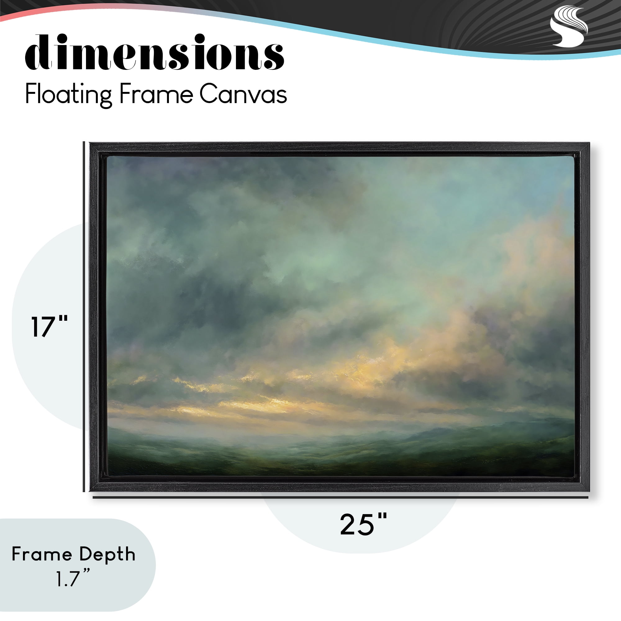 Stupell Industries Blue Toned Golden Hour Black Framed Floater Canvas Wall Art, design by Petal Prints Design