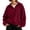 Wine, variant on Vivianyo HD Women's Polka Dot Half Zip Collared Sweatshirt, Boxy Long Sleeve Pullover with Pockets, Fall Printed Top for Casual Meetups and Errands, Sizes S-3XL