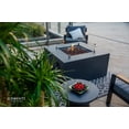 thumbnail image 5 of Sol Living Rocky Propane Fire Pit for Outside Outdoor Firepit Table with Internal Tank Holder Firepit Concrete Square Fire Table Patio Heater Fireplace 45,000 BTUs - Dark Grey, 43 x 43 Inches, 5 of 10