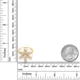 thumbnail image 4 of Gem Stone King 1.23 Ct Round White Zirconia Keren Hanan ART 18K Yellow Gold Plated Silver Ring, 4 of 5