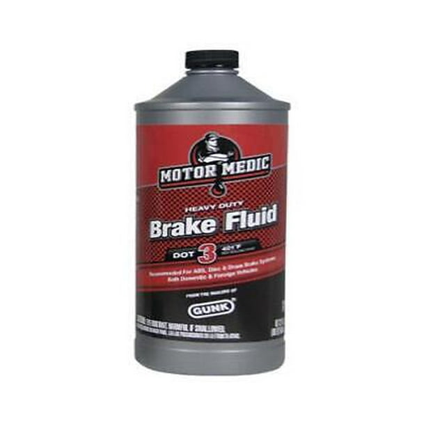 Motor Medic Gunk M4432 32 Oz Heavy Duty Dot 3 Brake Fluid (Pack of 12
