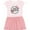Pink With Stripes, variant on Inktastic Big Cousin with Flower Circle Gift Toddler Girl Dress